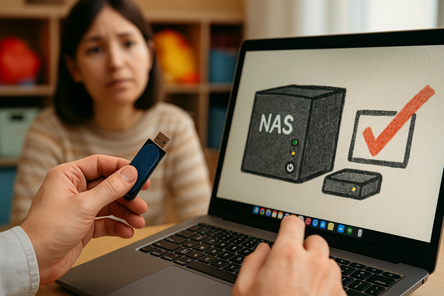 園のデータはみんなで共有！NASで「園長先生PC依存」から卒業