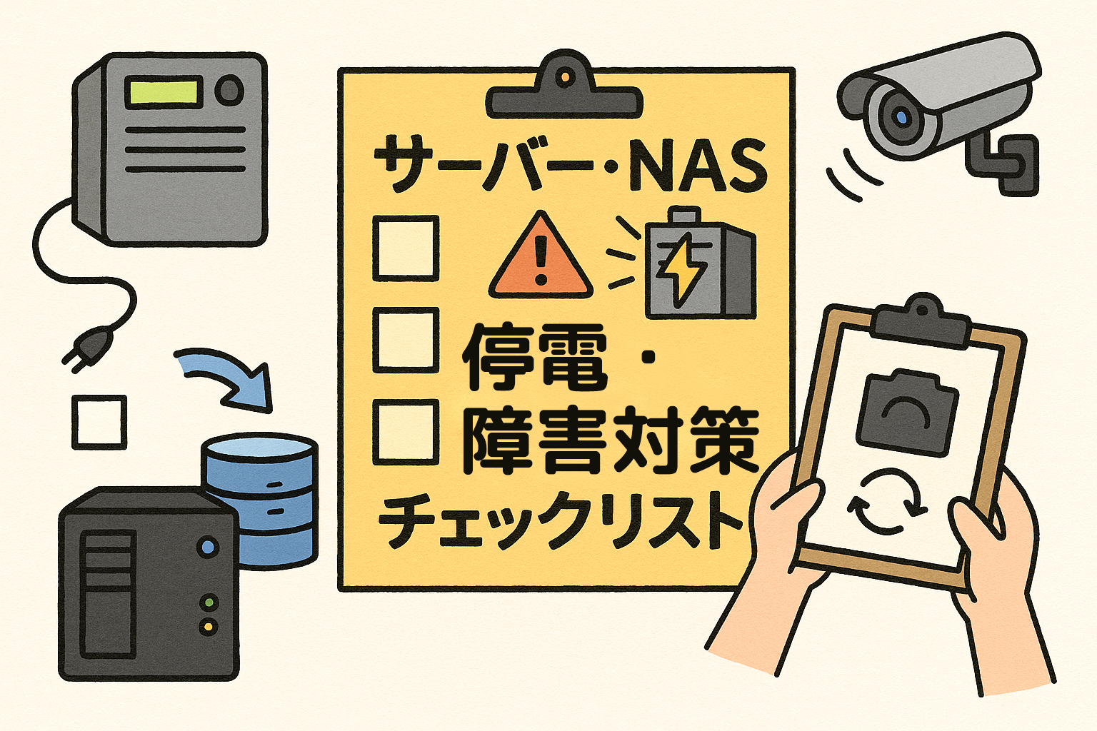 【これで安心】サーバー・NASの停電・故障対策チェックリスト