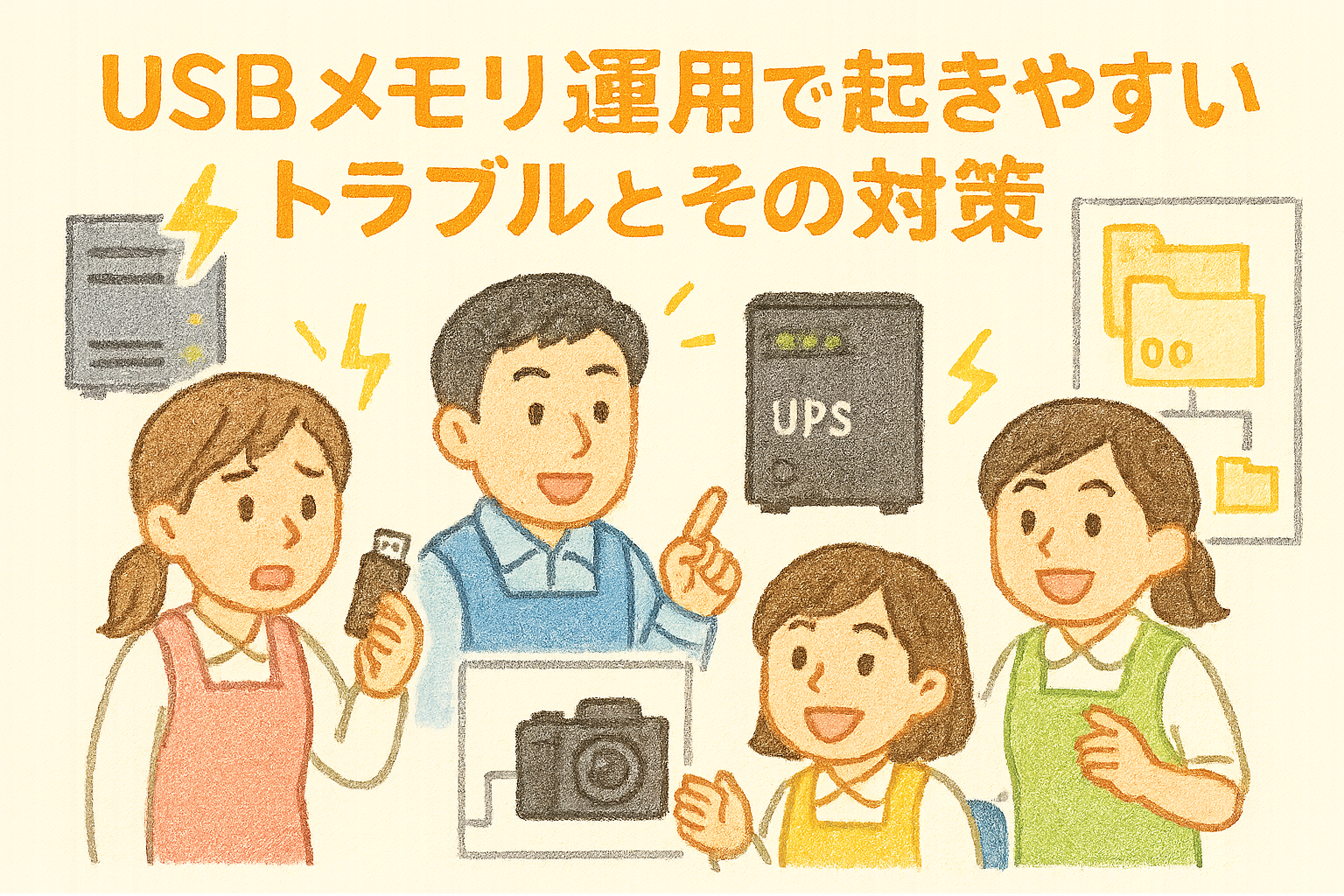 USBメモリ運用は危険？よくあるトラブルと安全な対策を紹介