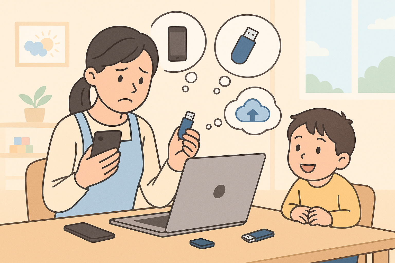 スマホ・USB・クラウド、どれで園の写真を管理していますか？